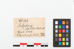 Etikett zu Bronzebrillenfibel (NHMW-PRAE-048331)